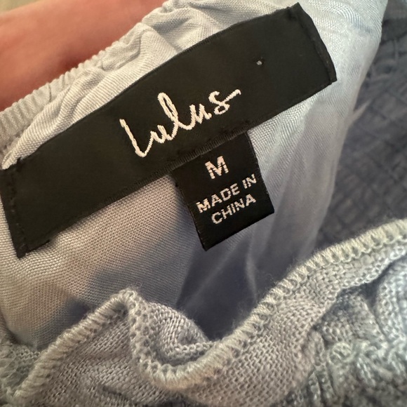 Lulus Blue Ruffle Dress - Picture 3 of 3